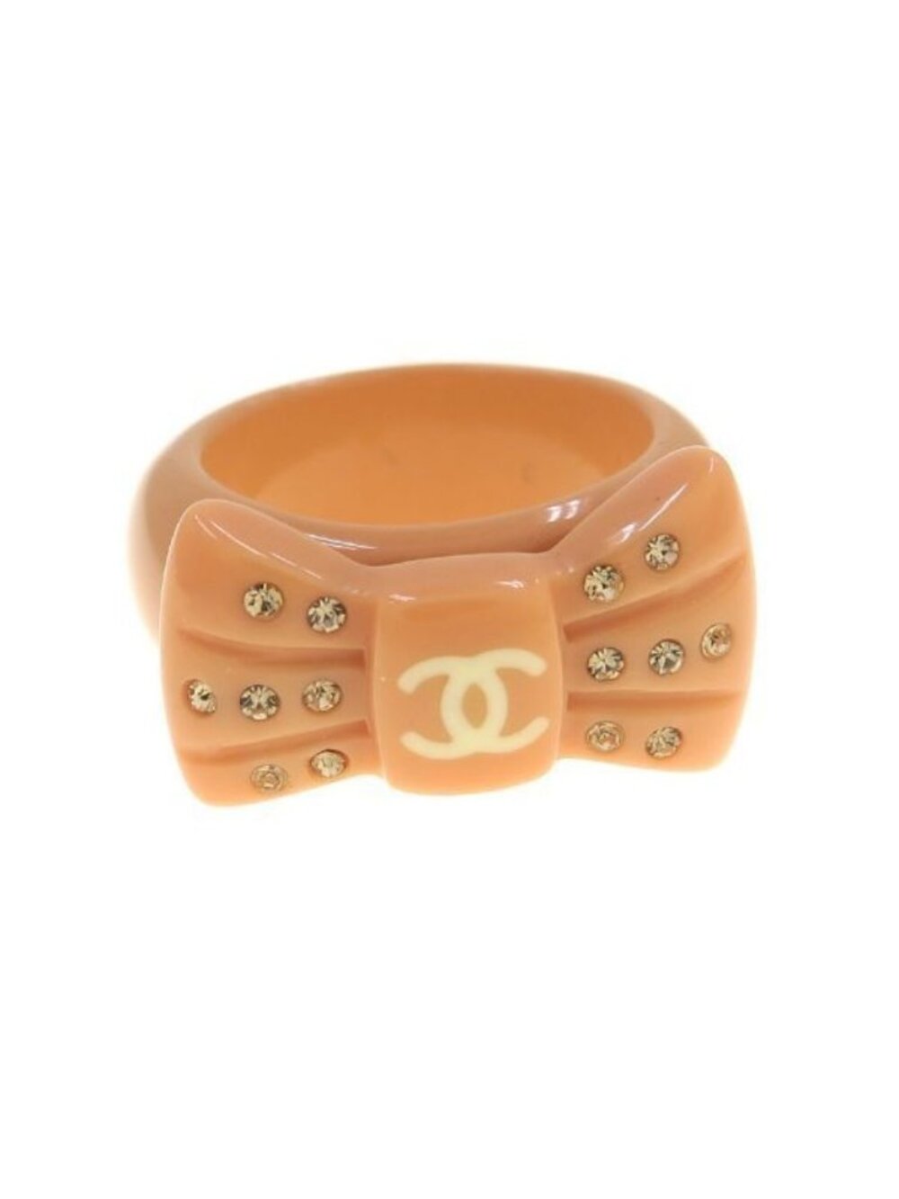 Chanel Ribbon Ring Orange
